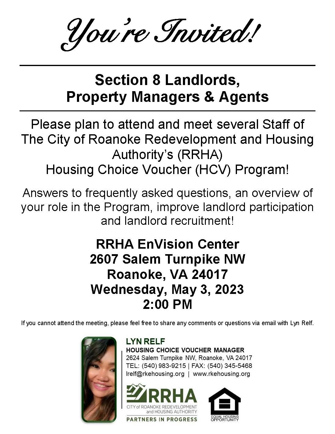 Landlord Information City of Roanoke Redevelopment & Housing Authority